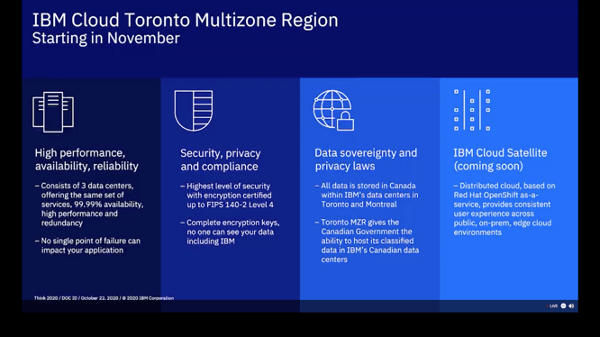 IBM Coud Toronto Multizone Region