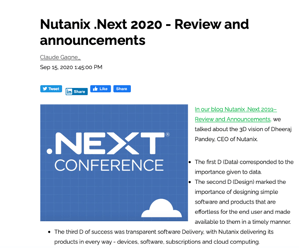 Nutanix Next 2020