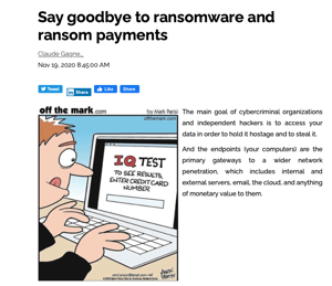 Say Goodbye to Ransomware and ransom Payments